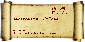 Herskovits Tímea névjegykártya