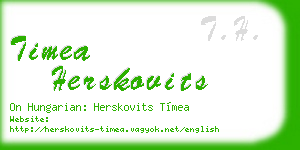 timea herskovits business card