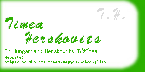 timea herskovits business card